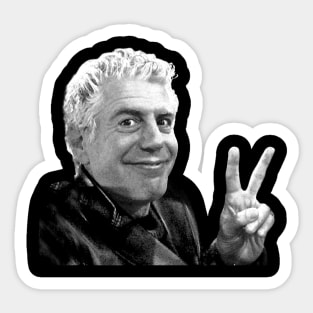 anthony bourdain peace Sticker